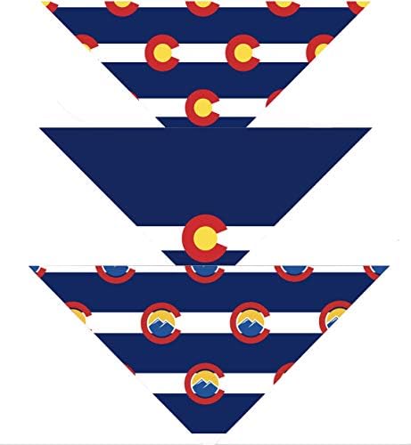 הגבר הילידי דגל קולורדו כלב בנדנה | 3-חבילה | סט צעיפים קטנים או גדולים |